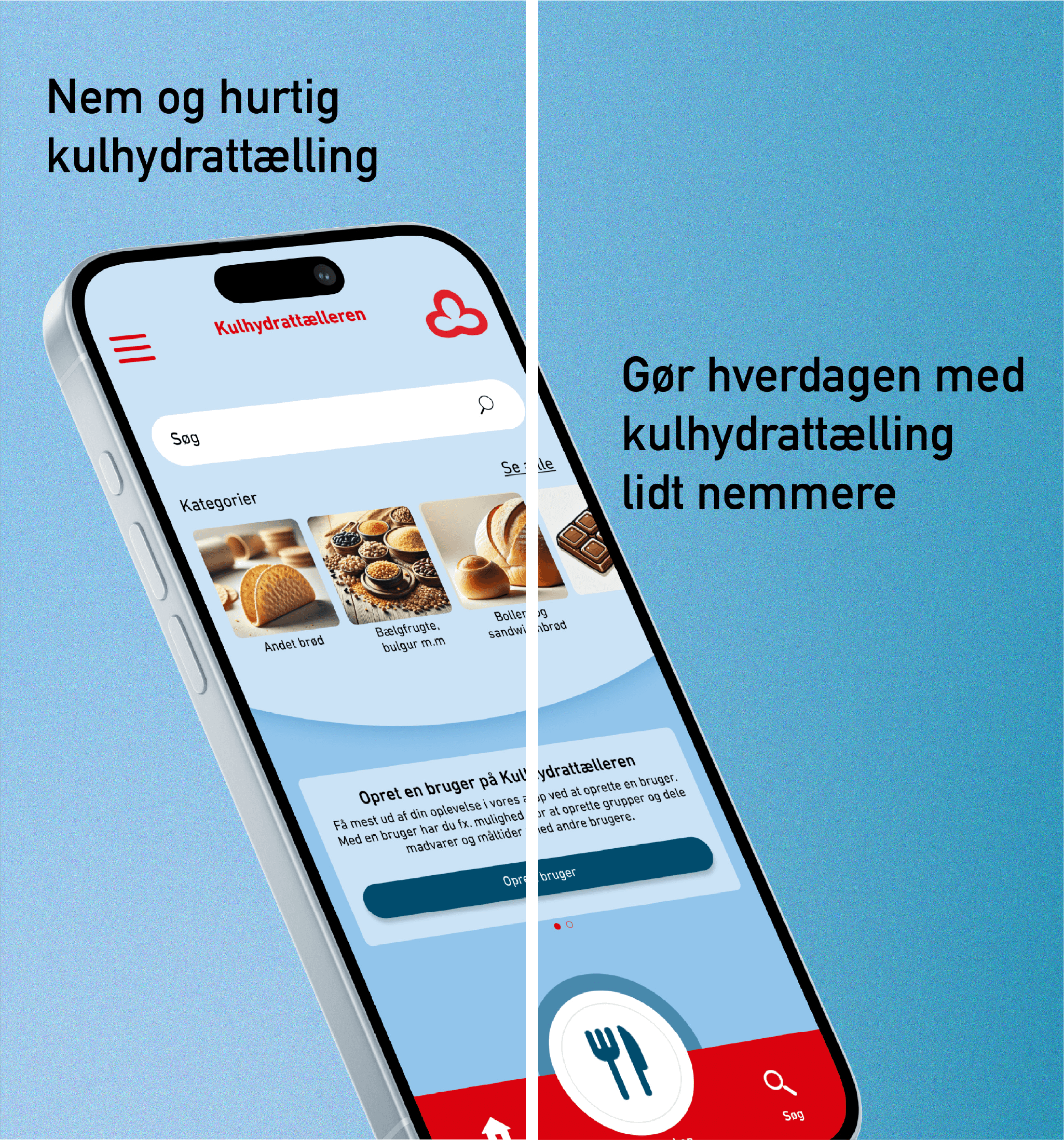 Diabetesforeningens app Kulhydrattælleren